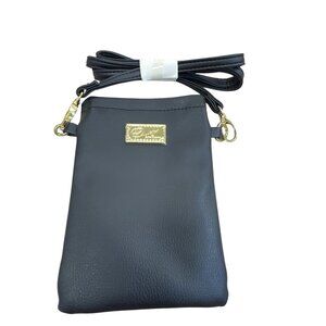 Betsey Johnson Luv Black faux leather \Crossbody Handbag SKU 8269